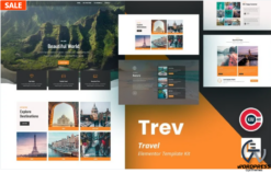 Trev - Travel Elementor Kit Template(m)