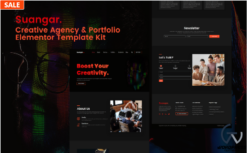 Suangar – Creative Agency & Portfolio Elementor Template Kits(m)