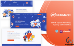 SEOMarket - Digital Agency clean & modern Elementor Kit Templates(m)
