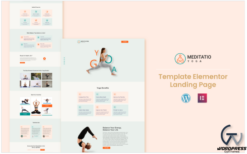 Meditation Yoga - Health and Fitness Services Elementor Template(m)