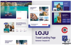 Loju – Travel Landing Page Elementor Template Kit(m)
