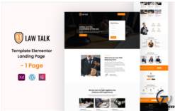 Law Talk - Lawyer and Attorney Services Ready to Use Elementor Template(m)