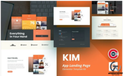 Kim - App Landing Page Elementor Kit Template(m)