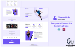 FitnessHub - Gym and Fitness Elementor Landing Page Template(m)