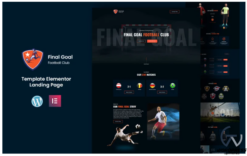 Final Goal - Football Sports Elementor Landing Page Template