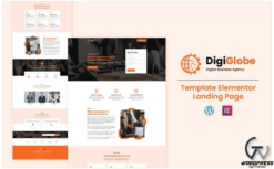 DigiGlobe - Digital Business Services Elementor Template Landing Page