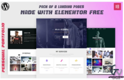 Clexpack - Personal Portfolio 2 Landing Pages Elementor Kit