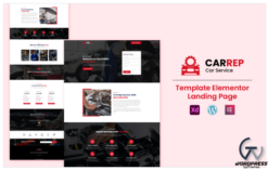 Carrep - Car Services Ready to Use Elementor Landing Page Template