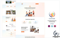 Care Club Elder Care Services Ready to Use Elementor Template