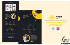 Asan Yoga - Health and Fitness Elementor Template