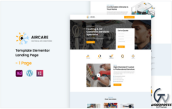 Aircare - Heating and Air Condition Services Ready to use Elementor Landing Page Template(m)