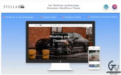Stellar - Car Washing Landing page with Blog Wordpress Theme