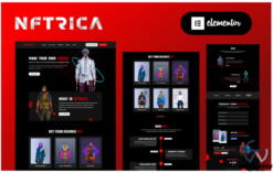 NFTRICA - NFT Project Artist Showcase Elementor WordPress Theme