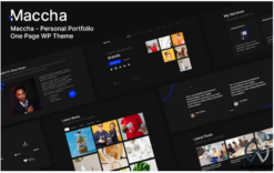 Maccha - One Page Personal Portfolio WordPress Theme