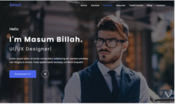 Emeli - Personal Resume and Portfolio WordPress Theme