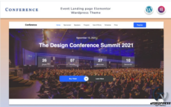 Conference - Event Landing page Elementor Wordpress Theme