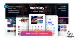 Mercury - Gambling & Casino Affiliate WordPress Theme. News & Reviews 3.9.1