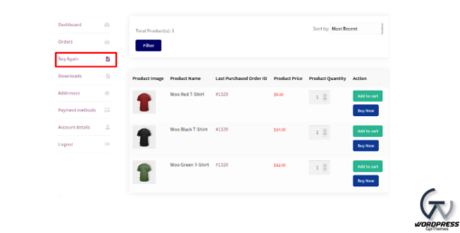 Buy Again for WooCommerce