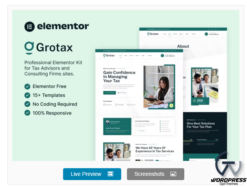 Grotax – Tax Advisor & Consulting Firm Elementor Template Kit