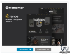 Grance - Perfume & Fragrance Elementor Template Kit