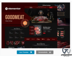 Goodmeat - Meat Shop & Butcher Elementor Template Kit