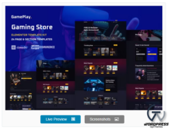 GamePlay - Video Game Store Elementor Template Kit