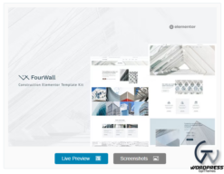 FourWall - Construction Elementor Template Kit