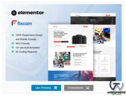 Fixcom - Mobile Phone & Computer Repair Elementor Template Kit