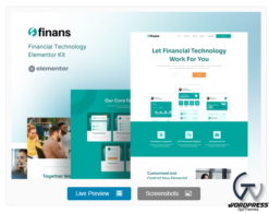 Finans - Financial Technology Elementor Pro Template Kit