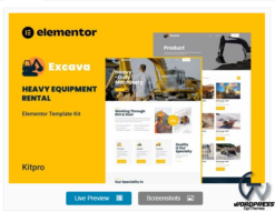 Excava - Heavy Equipment Rental Elementor Template Kit