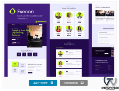 Evecon - Event & Conference Elementor Template Kit