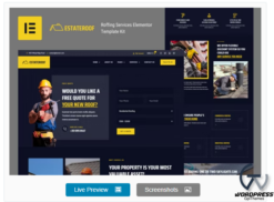 EstateRoof - Roofing Services Elementor Template Kit