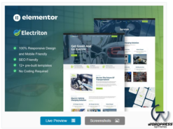 Electriton - Electric Vehicle & Charging Station Elementor Pro Template Kit