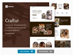 Craftur - Craftsman & Handmade Products Elementor Template Kit