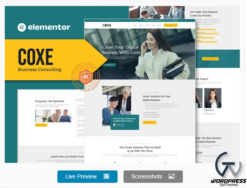 Coxe - Business Consulting Elementor Template Kit