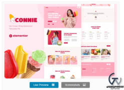 Connie - Ice Cream Shop Elementor Template Kit