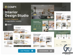 Comfy - Interior Design Studio & Architecture WordPress Elementor Template Kit