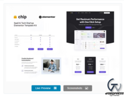 Chip - SaaS & Tech Startup Elementor Template Kit