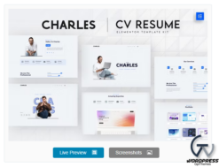 Charles - CV Resume Elementor Template Kit