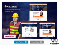 Buildland - Construction Business Elementor Template Kit
