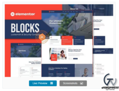 Blocks - Locksmith & Security Company Elementor Template Kit