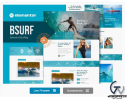 Bsurf - Surfing School Elementor Template Kit