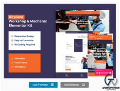 Airplane - Mechanic Workshop Elementor Template Kit