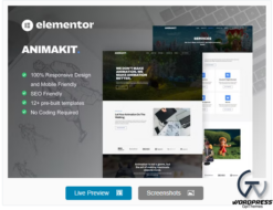 Animakit - Animation Studio Elementor Pro Template Kit
