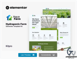 Aquafarm - Hydroponic Farm Elementor Template Kit