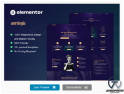 Astrologia - Horoscope Astrology Elementor Template Kit