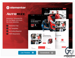 Autorize - Car Repair & Auto Services Elementor Template Kit