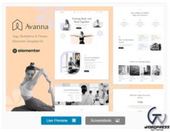 Avanna - Yoga, Meditation & Fitness Elementor Template Kit