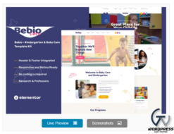 Bebio - Kindergarten & Baby Care Elementor Template Kit