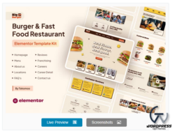BigBurger - Burger & Fast Food Restaurant Elementor Template Kit